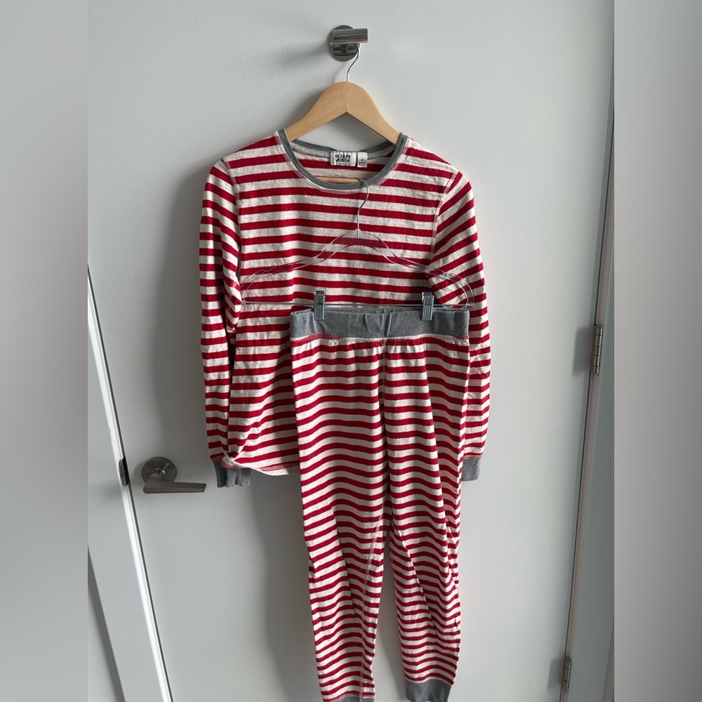 Sleepy Jones Red and White Striped Lounge Set